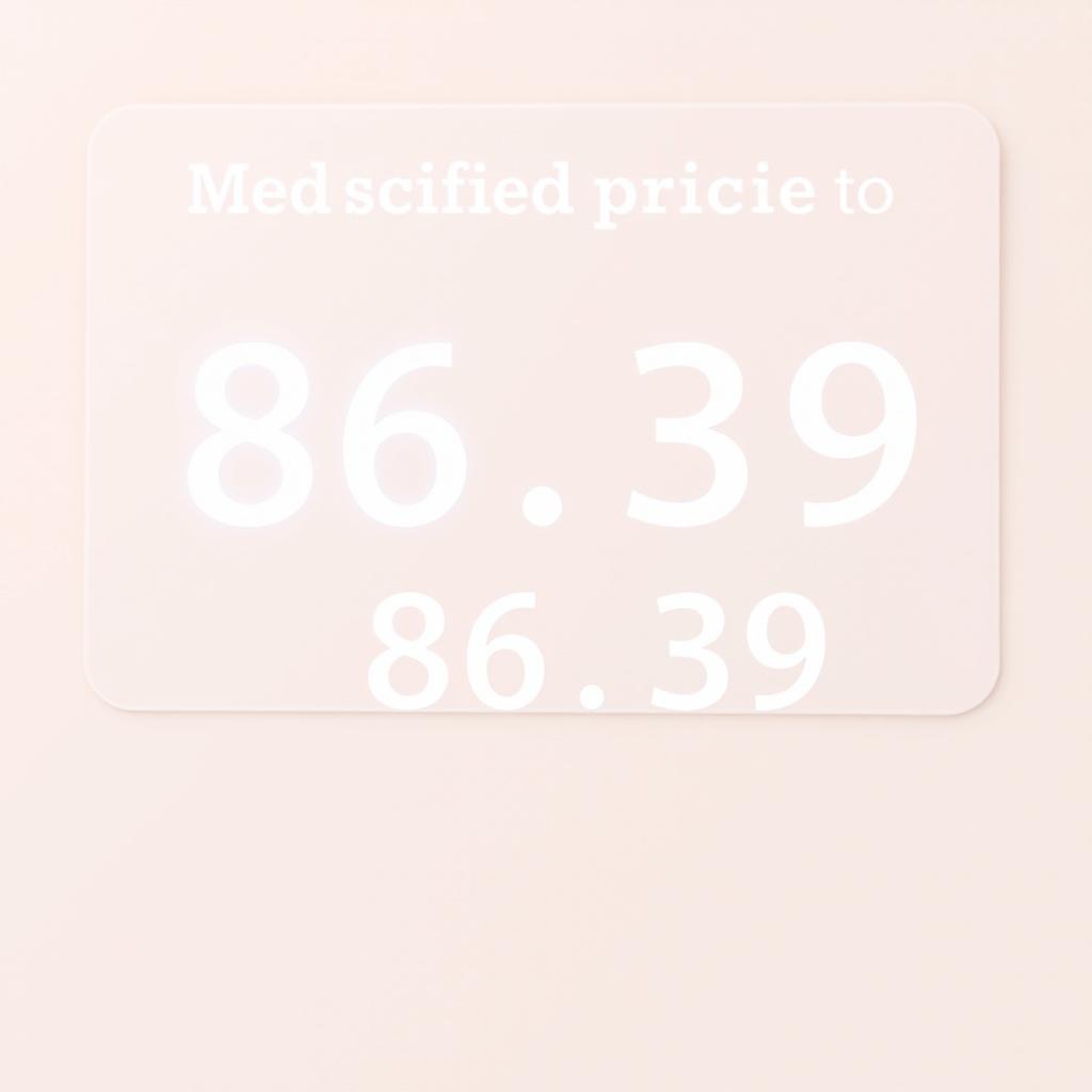 Modify the specified price to 86.39.