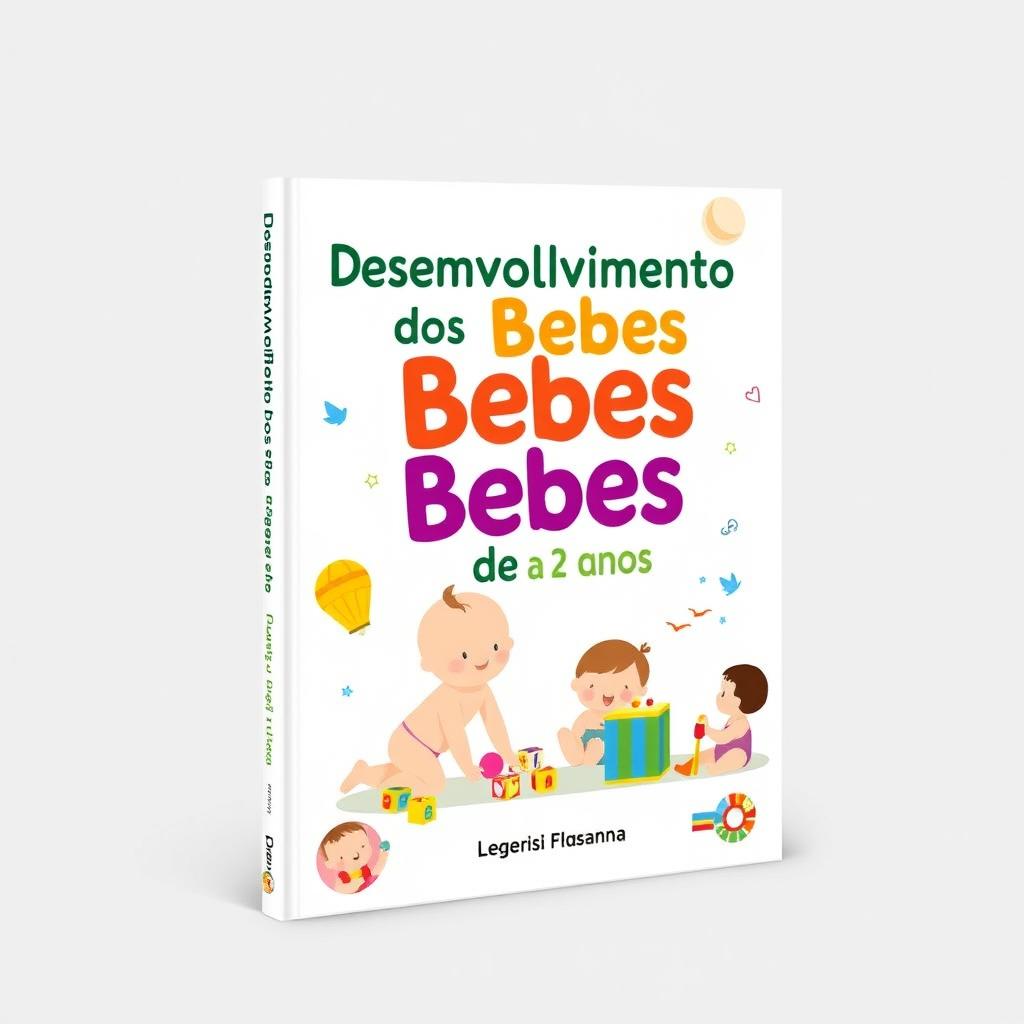 A captivating book cover design for 'Desenvolvimento dos Bebes de 0 a 2 anos'