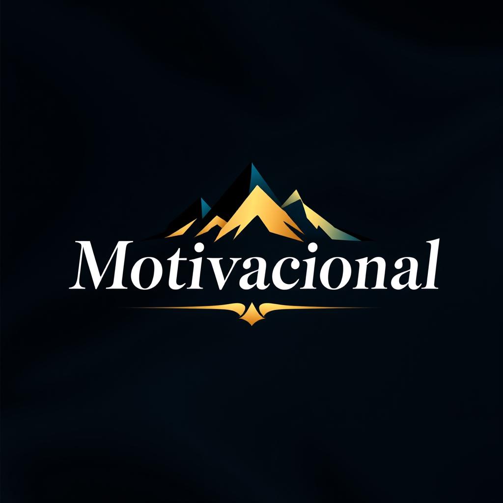 A luxurious logo designed for a motivational theme, showcasing the word 'Motivacional' in an elegant and sophisticated font