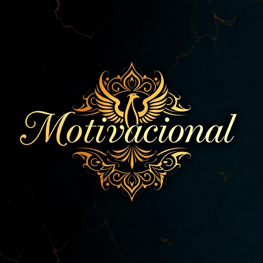 An exquisite luxury logo designed for a motivational theme, articulately featuring the word 'Motivacional' in a graceful, modern serif font