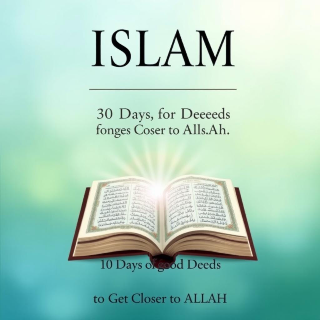 A book cover design for a book titled 'ISLAM: 30 Days of Good Deeds to Get Closer to ALLAH'
