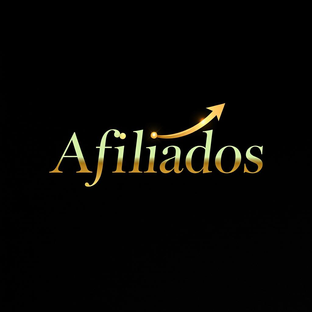 A sophisticated logo design for a theme centered around 'Afiliados', featuring the word prominently in an elegant, modern serif font