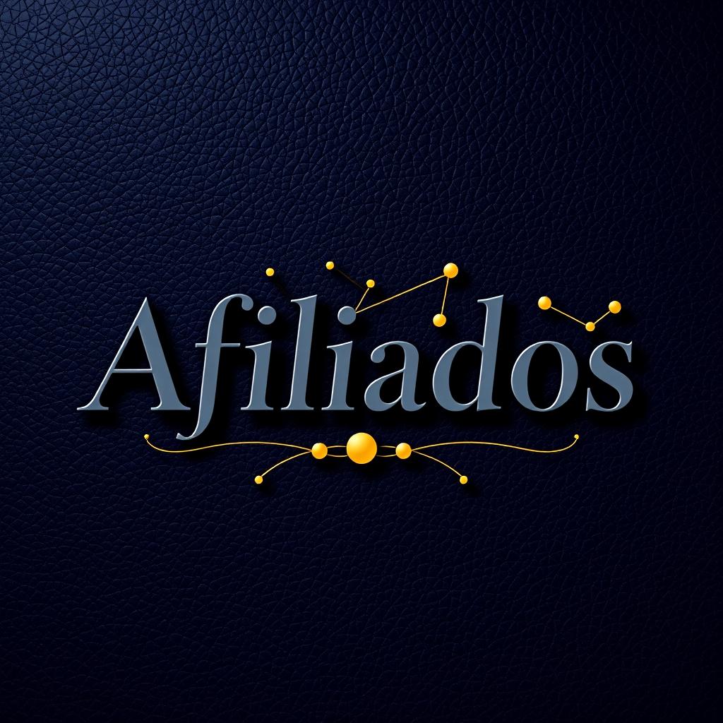 A luxurious logo design for the theme 'Afiliados' in digital marketing, showcasing sophistication and elegance