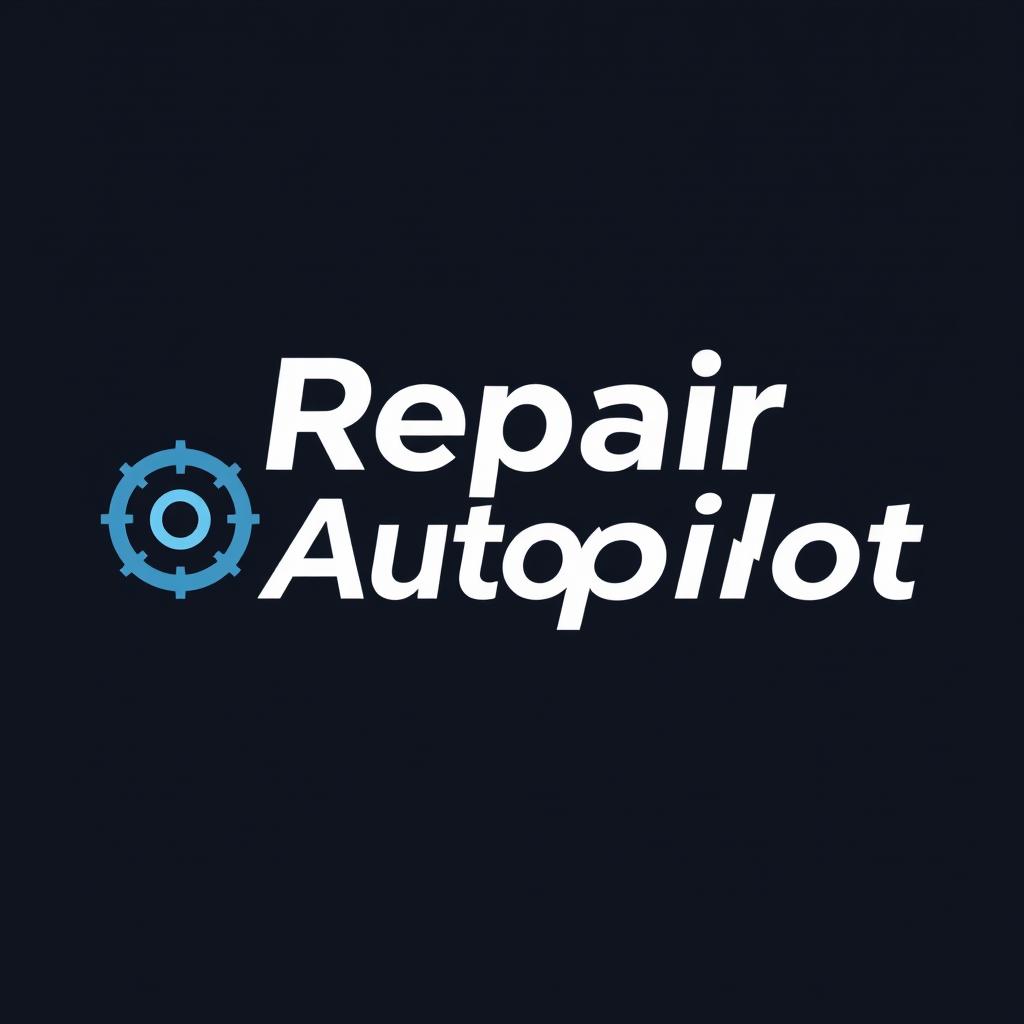 A visually engaging logo design for the company "Repair Autopilot", which specializes in providing step-by-step diagnostic instructions for appliance repair technicians through a software application