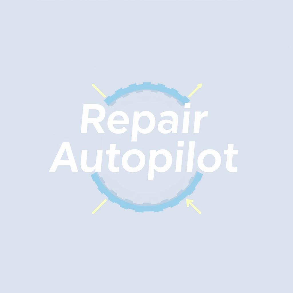 An innovative logo design for the company "Repair Autopilot", representing a software application that delivers step-by-step diagnostic instructions for appliance repair technicians
