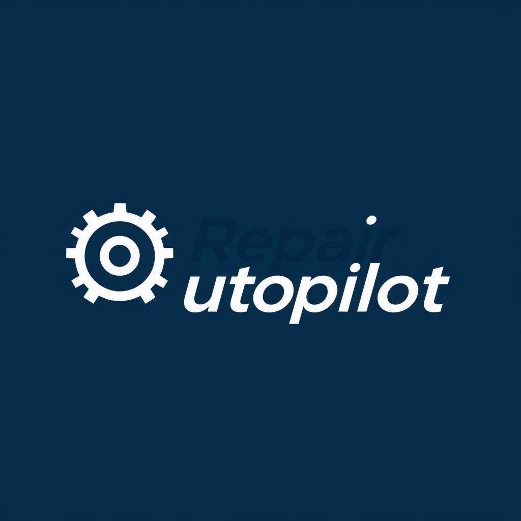 A captivating logo design for the company "Repair Autopilot", which provides step-by-step diagnostic software for appliance repair technicians