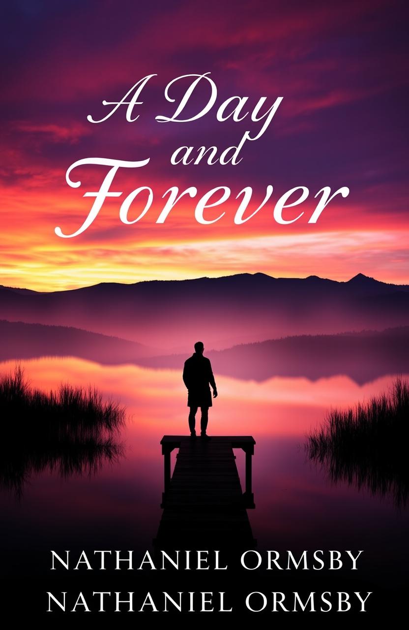 A captivating book cover design for a novel titled 'A Day And Forever' by NATHANIEL ORMSBY