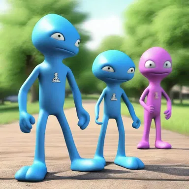 The aliens from the planet Zog greeted the humans amiably, establishing peaceful relations.