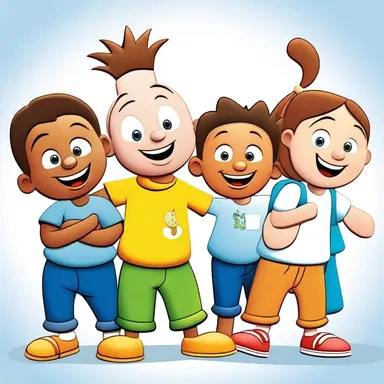 The cartoon characters happily and amiably resolved their differences, teaching kids the importance of cooperation.