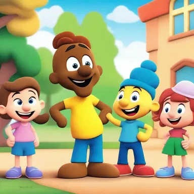 The cartoon characters happily and amiably resolved their differences, teaching kids the importance of cooperation.