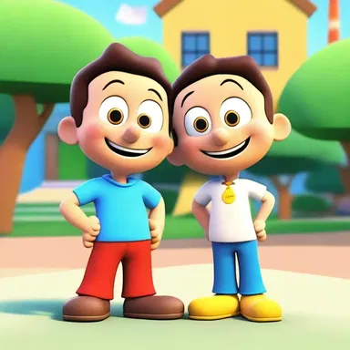 The cartoon characters happily and amiably resolved their differences, teaching kids the importance of cooperation.