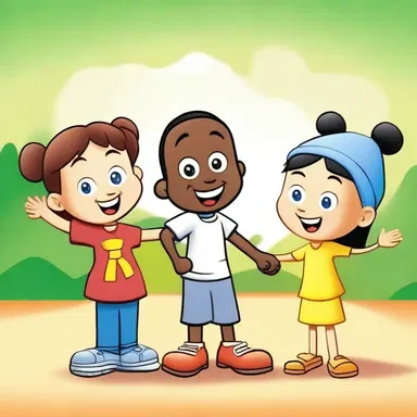The cartoon characters happily and amiably resolved their differences, teaching kids the importance of cooperation.
