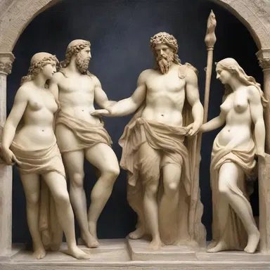 In Greek mythology, the gods and goddesses interacted amiably with humans, sometimes even assisting them.
