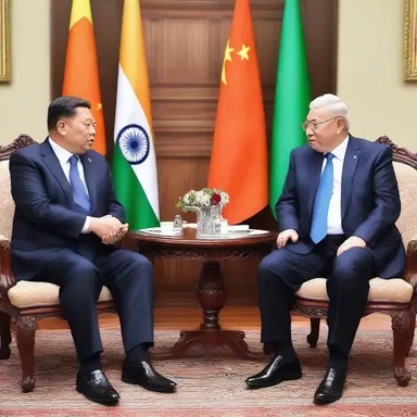 During the peace negotiations, the two leaders discussed terms amiably, resolving the conflict peacefully.