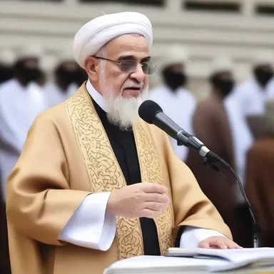 The religious leader preached a message of love, urging the followers to treat others amiably.