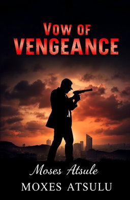 A book cover design for 'Vow of Vengeance' by Moses Atsulu