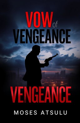 A book cover design for 'Vow of Vengeance' by Moses Atsulu