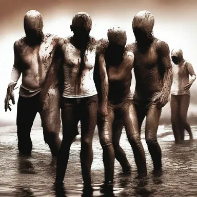 Despite the terrifying events, the survivors in the horror story tried to support each other amiably.