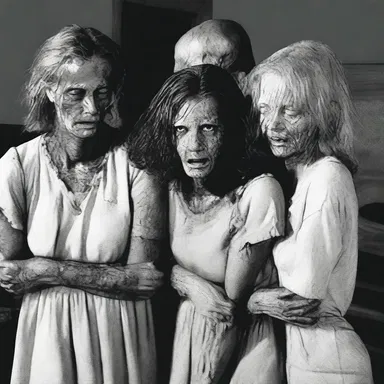 Despite the terrifying events, the survivors in the horror story tried to support each other amiably.