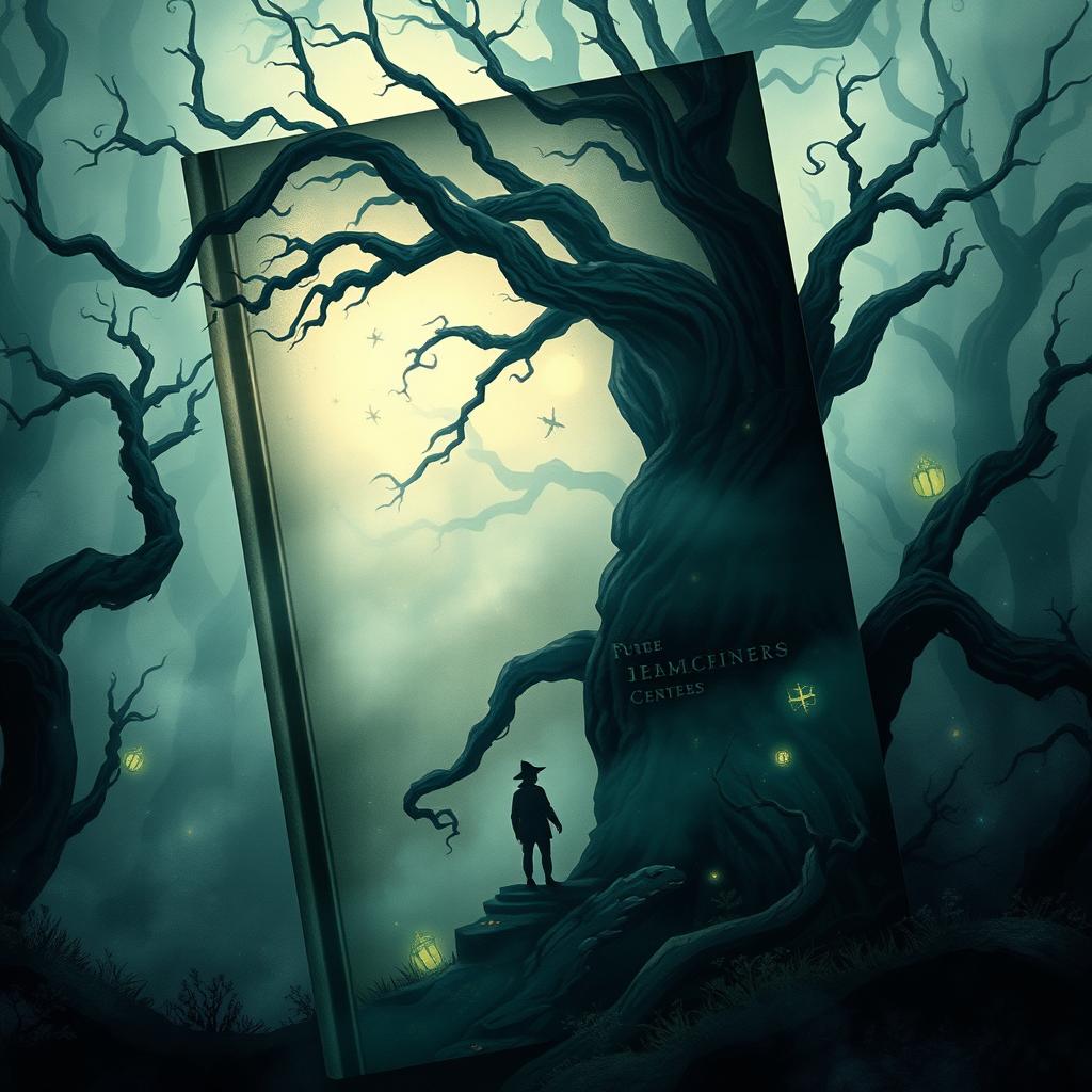 A captivating thriller book cover designed in the style of J