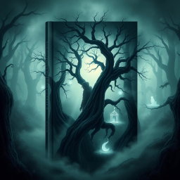 A captivating thriller book cover designed in the style of J
