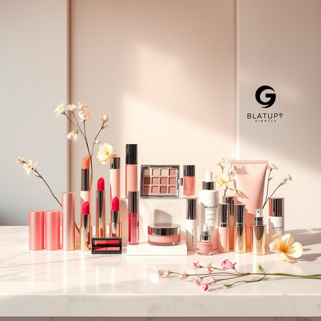 A vibrant and stylish profile picture for an online shop selling cosmetic products