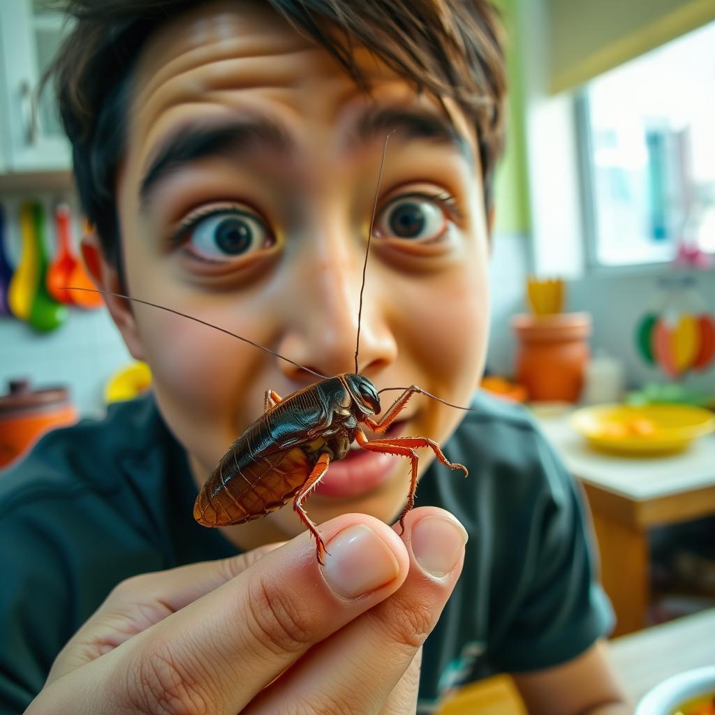 Dare to Taste: Close-Up of a Cockroach Delight