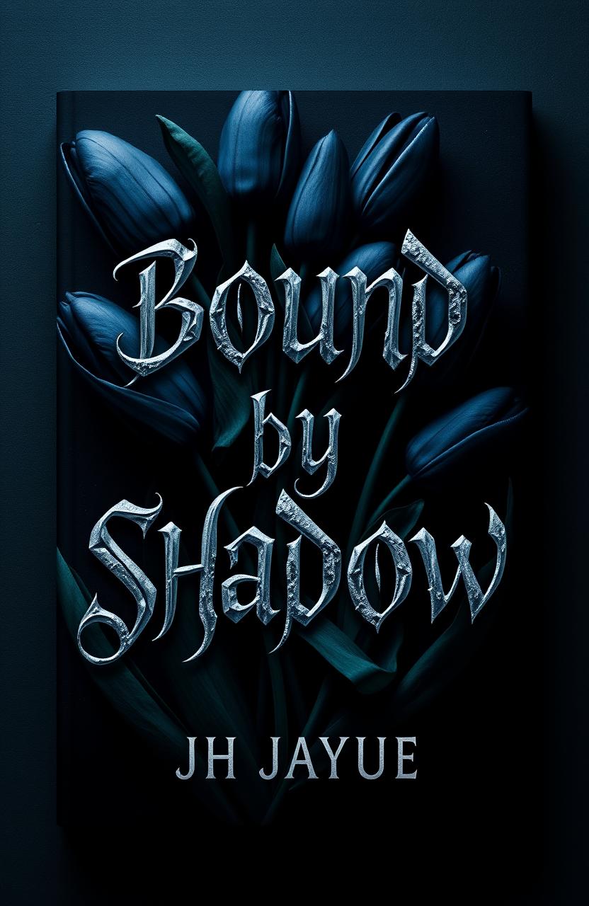 A striking book cover design for 'Bound by Shadow' by Jh Jayue, featuring an enchanting dark fantasy theme