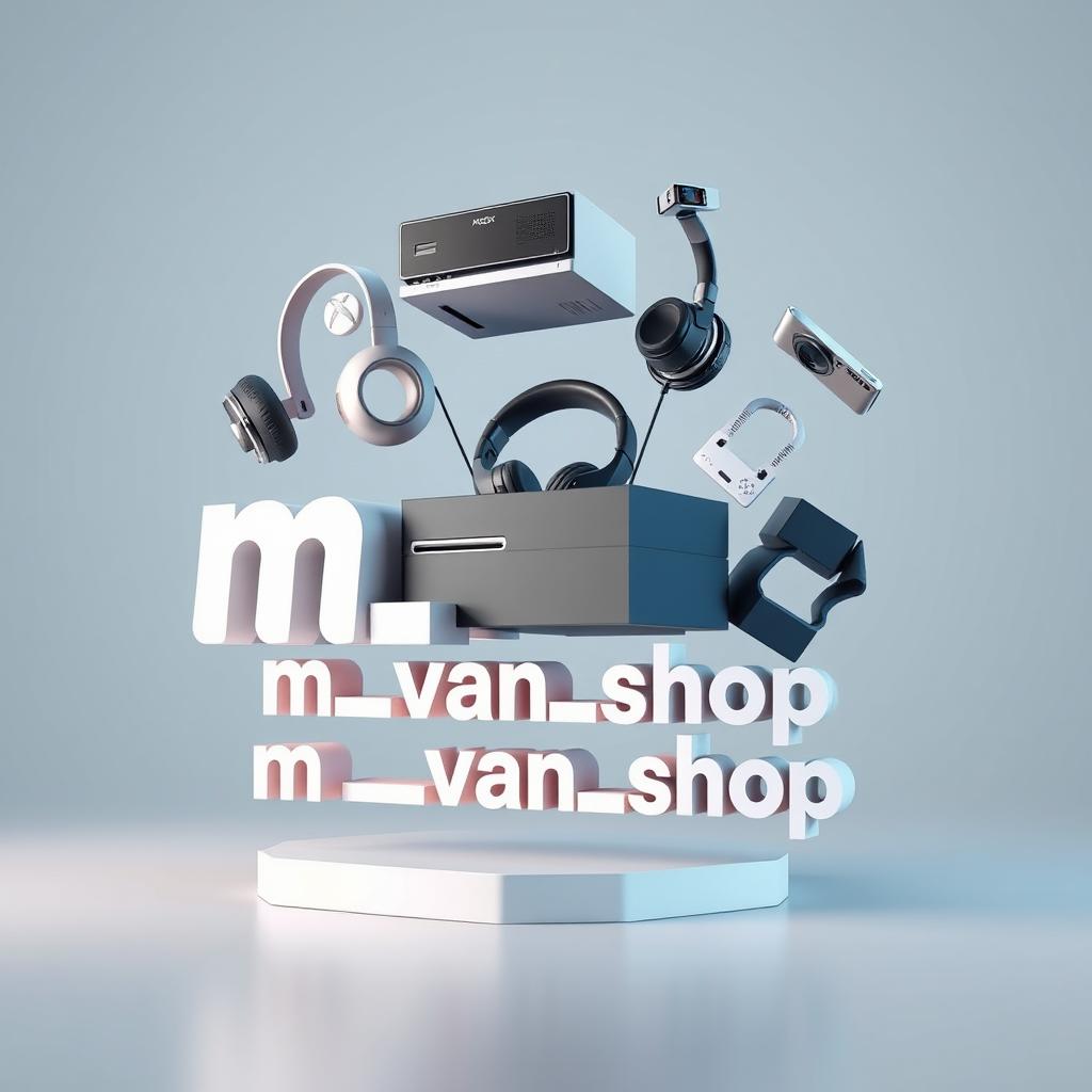 A modern 3D image featuring attractive floating icons including an Xbox, headphones, and various gadgets in a pop-out style