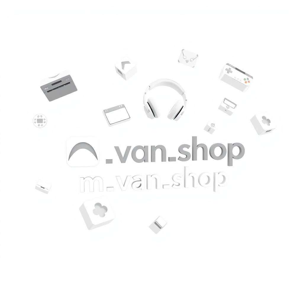 A modern 3D image featuring attractive floating and moving icons in space, composed of sleek, modern white icons of an Xbox, headphones, and various gadgets designed in a pop-out style