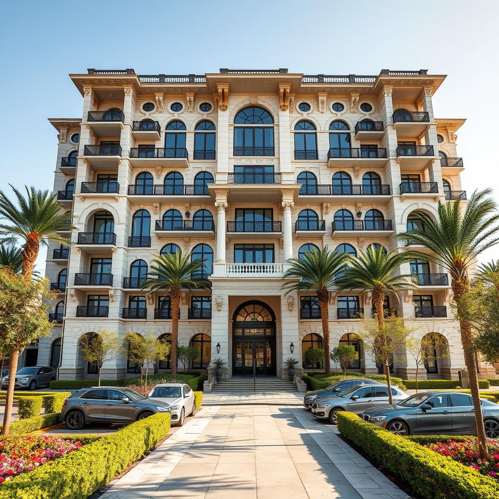 A magnificent 10-story residential tower combining modern architecture with elements from the Achaemenid historical era