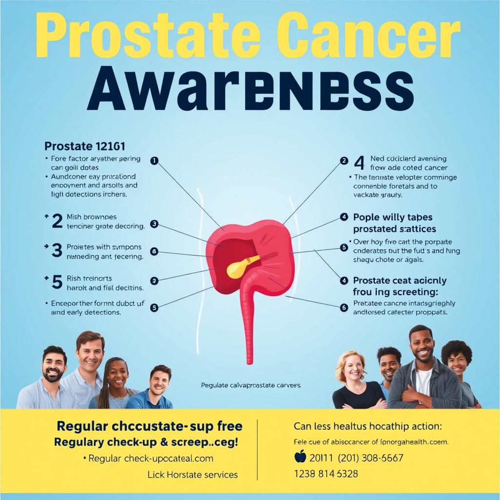 An informative and eye-catching poster about prostate cancer awareness