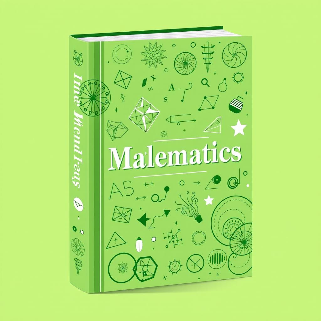 A beautifully designed mathematics book featuring a cover illustration in various shades of green