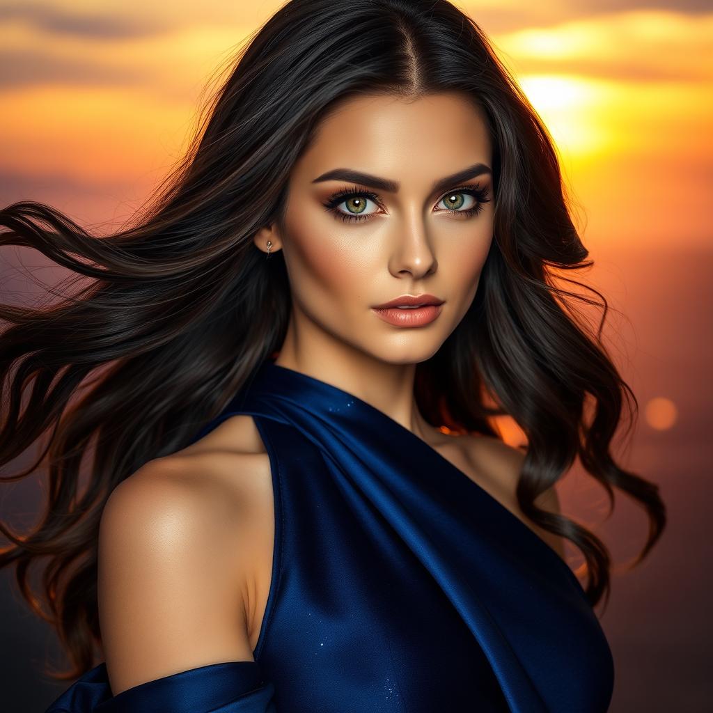 A stunning portrait of a woman embodying the name Valeria