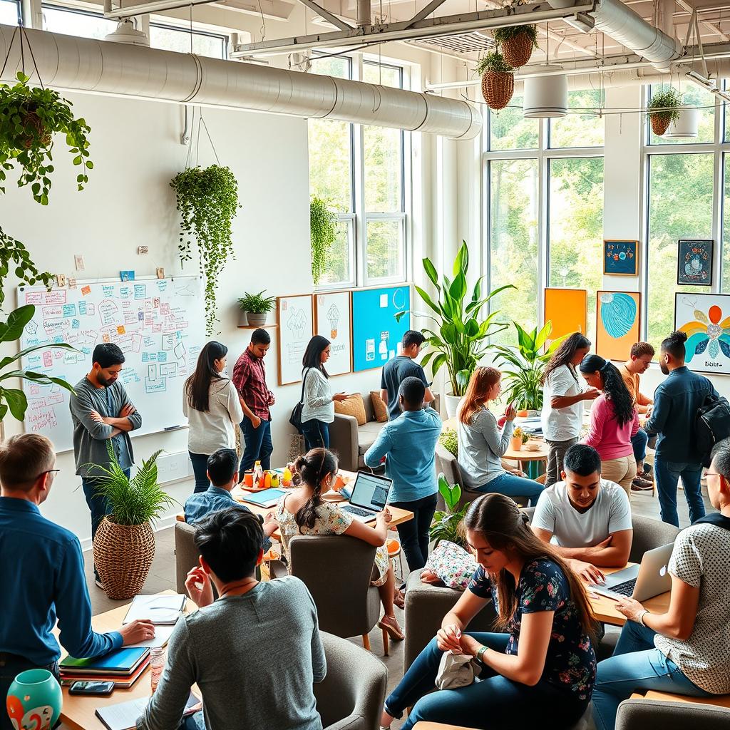 A vibrant and inspiring environment focused on innovation and personal growth