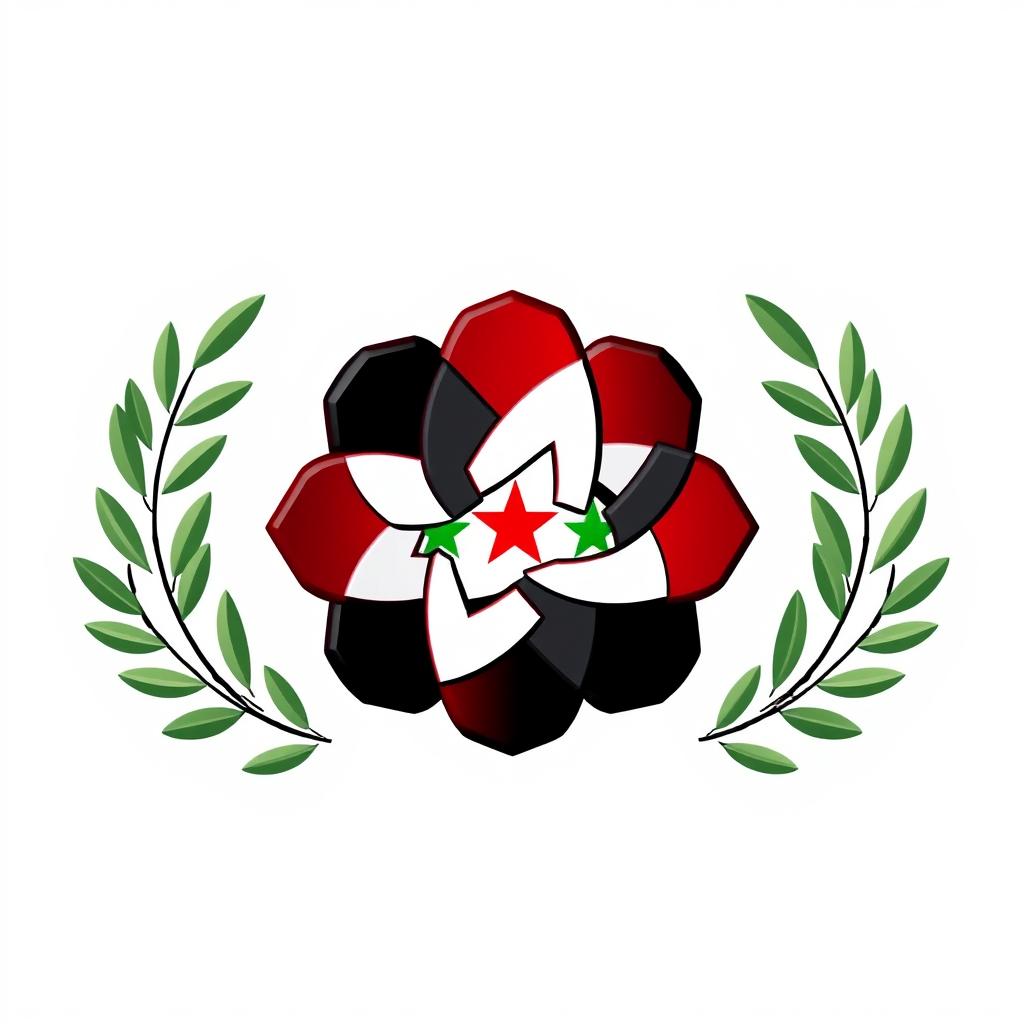 A striking logo design that symbolizes the rejection of division in Syria