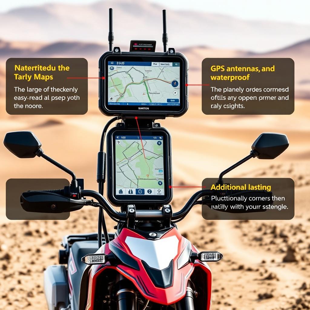 Conquer the Wild: Rugged Rally Motorcycle Navigation Tower