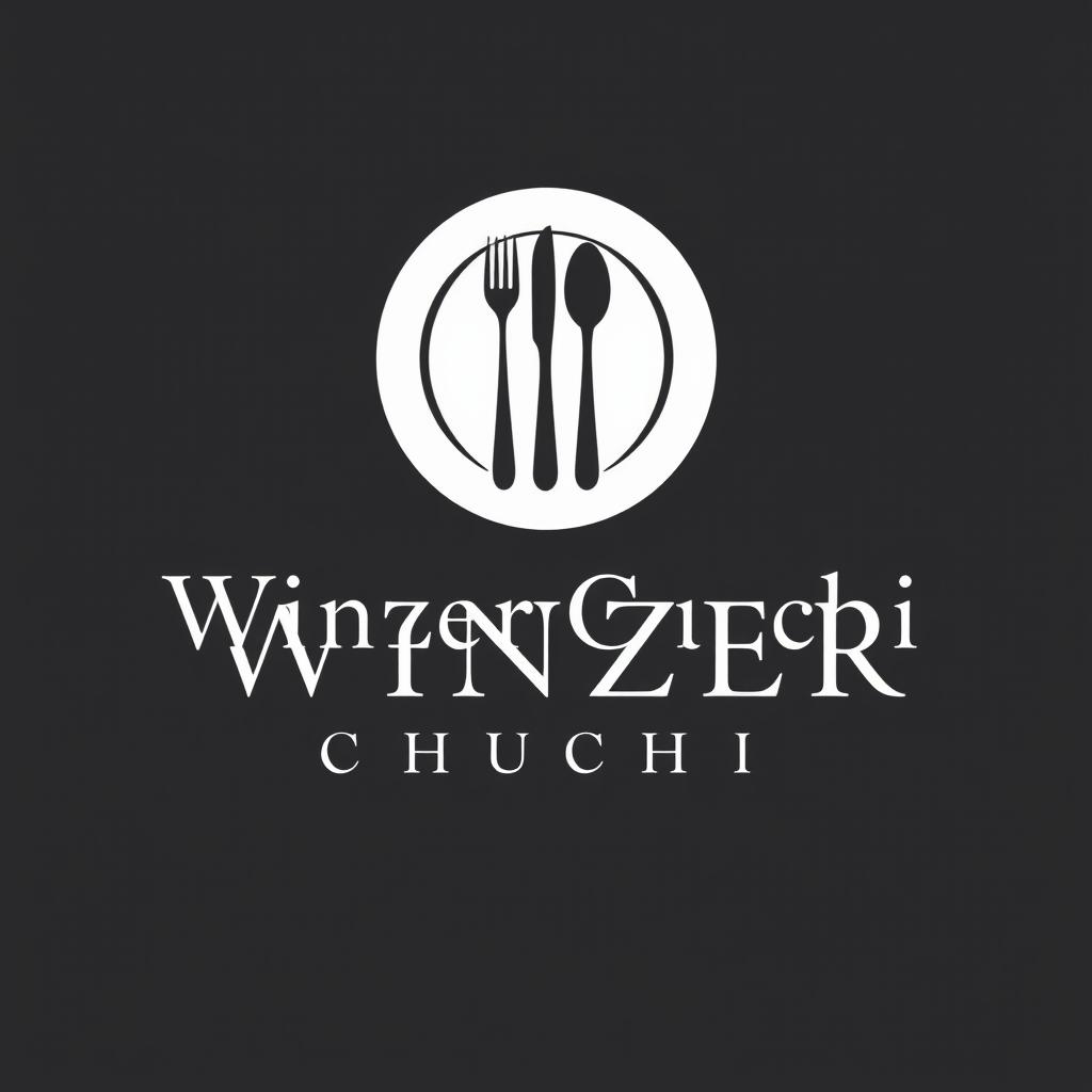 A minimalistic and elegant logo design for the male hobby cooking team "Winzer Chuchi", which translates to "The Winemaker Kitchen" in German