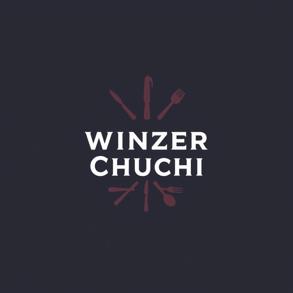 A minimalistic and elegant logo design for the male hobby cooking team "Winzer Chuchi", which translates to "The Winemaker Kitchen" in German
