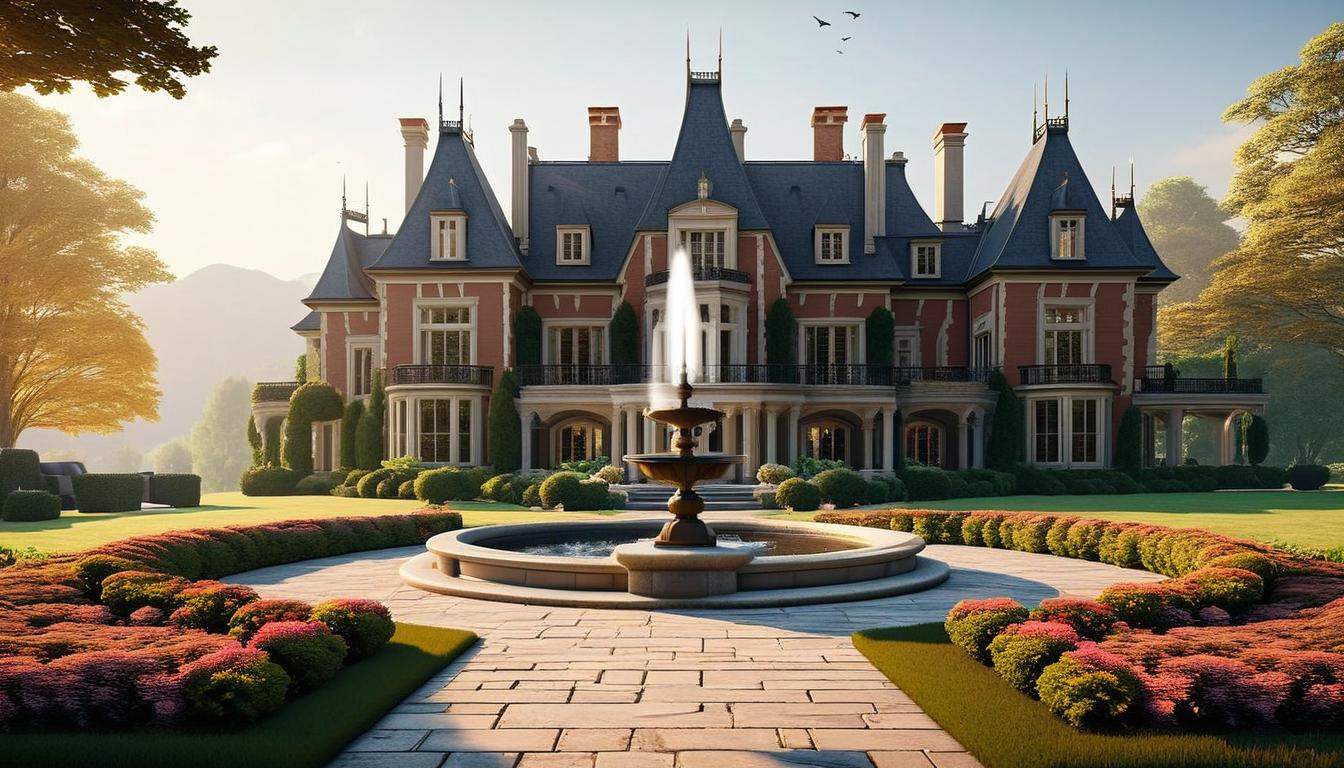 Enchanting Mansion: A Castle in Bloom
