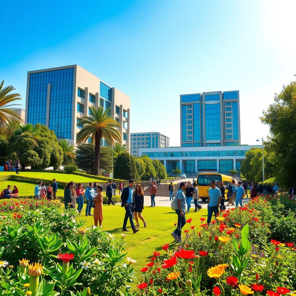 A picturesque view of the University of Sistan and Baluchestan, showcasing its stunning architecture and vibrant campus life