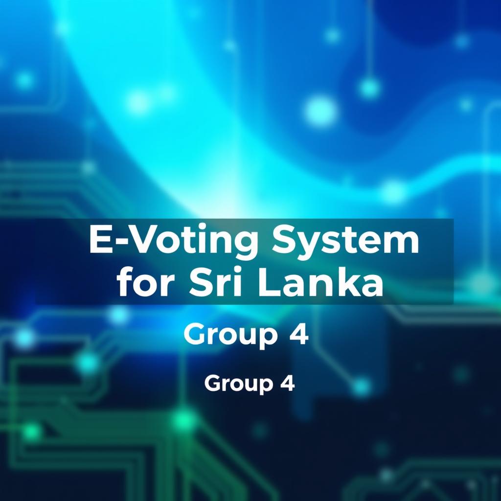 Cover page design for a report titled 'E-Voting System for Sri Lanka'