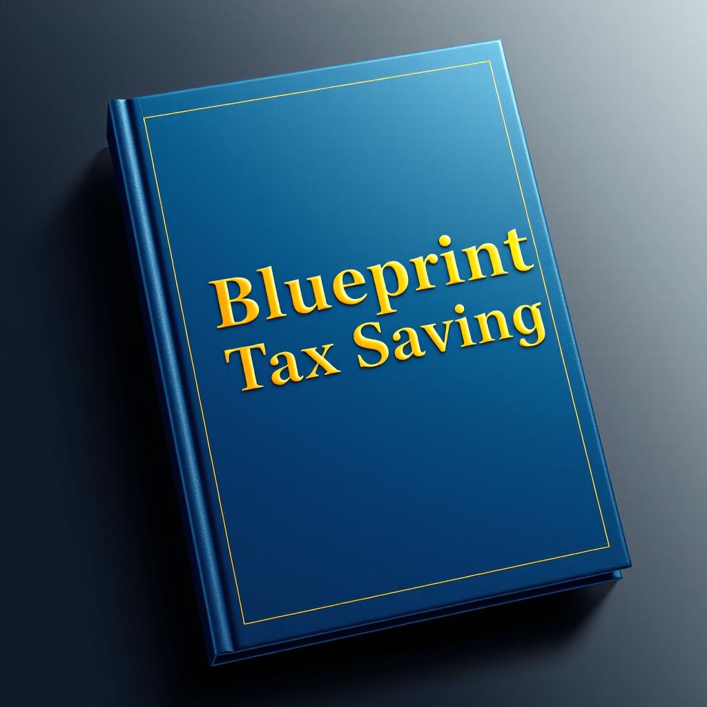 A 3D ebook cover designed primarily in shades of blue, symbolizing trust, with elegant touches of gold and yellow to evoke optimism and success