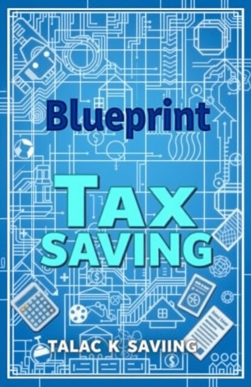A visually appealing cover design for a book titled 'Blueprint for Tax Saving'