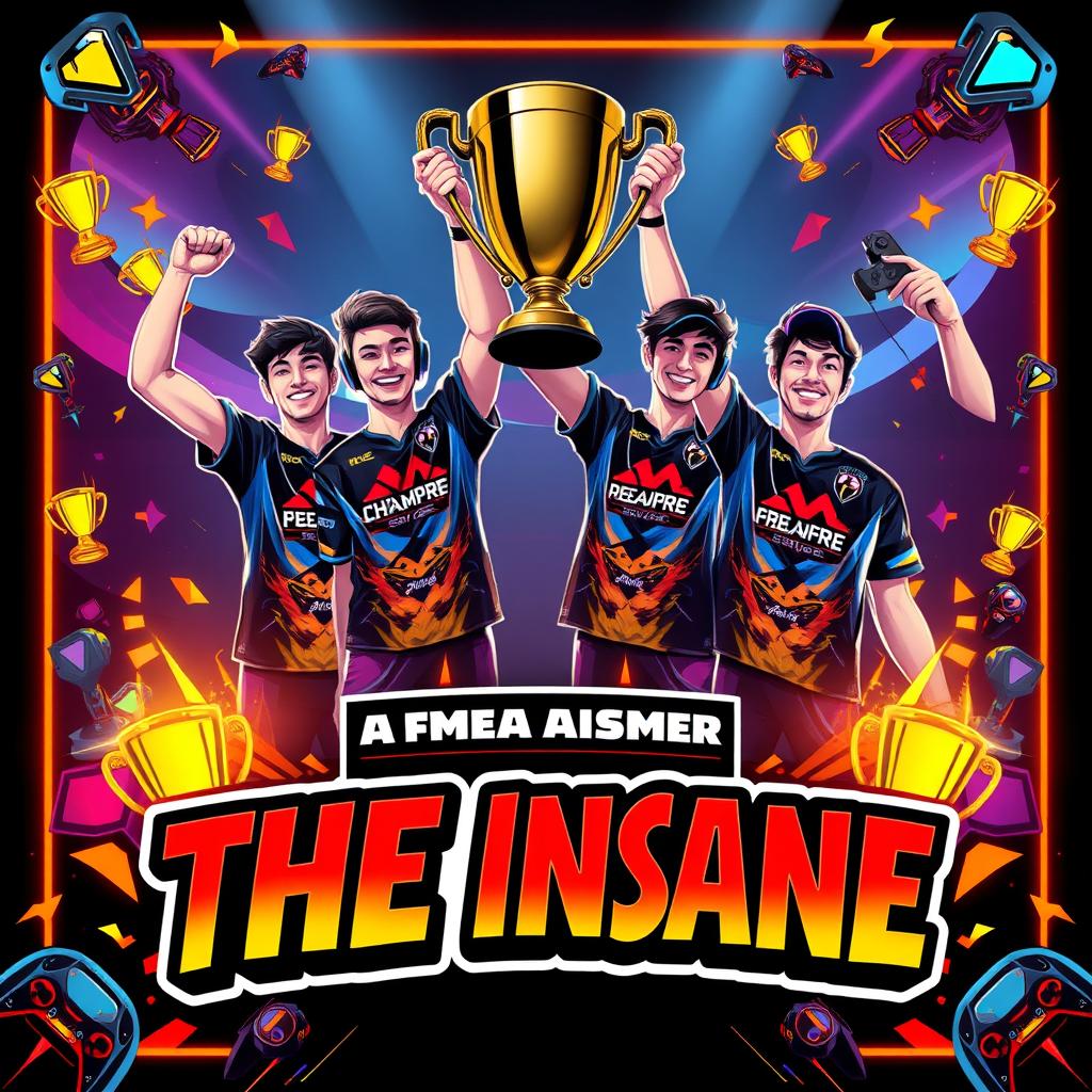 An exciting esports championship banner designed for a Free Fire gaming tournament