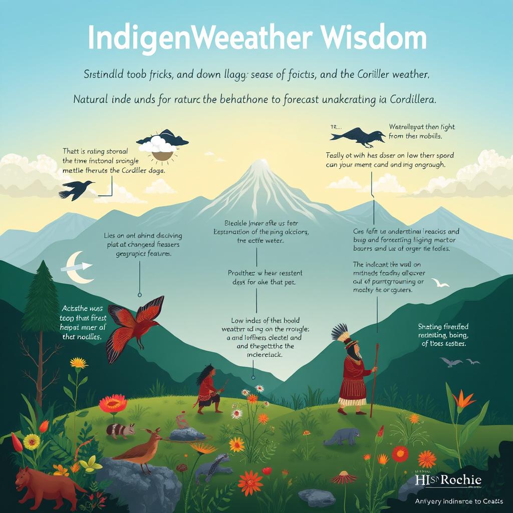 A visually engaging and educational representation of Indigenous weather wisdom specific to the Cordillera region