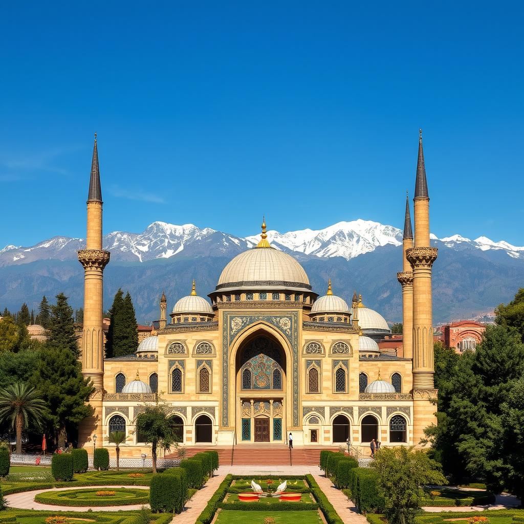 A stunning landscape of Iran's diverse geography, showcasing the blend of ancient architecture and natural beauty