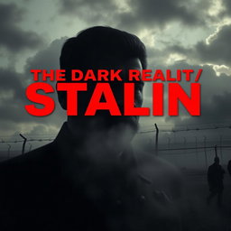 A striking and dramatic YouTube thumbnail depicting the dark reality of Stalin's regime