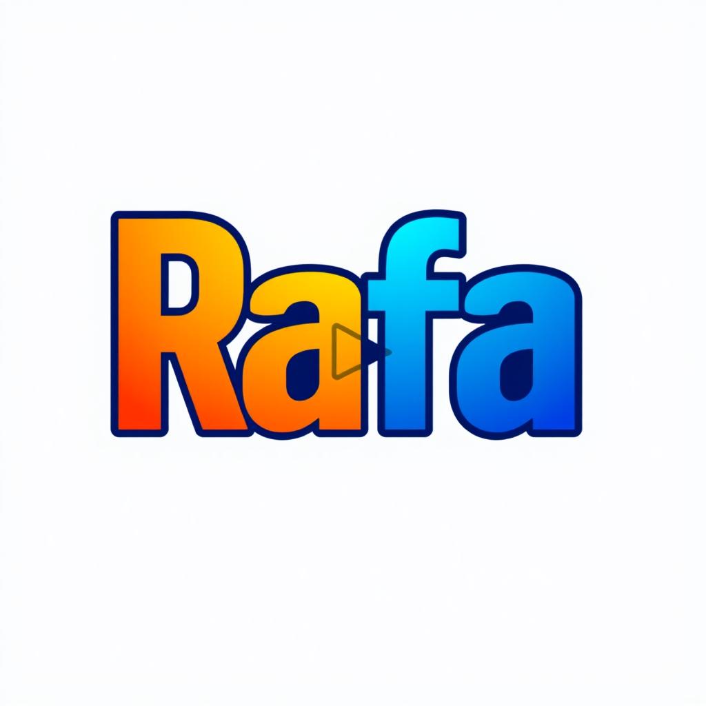 A sleek and modern logo for 'Rafa TV', featuring bold typography with the name 'Rafa TV' prominently displayed
