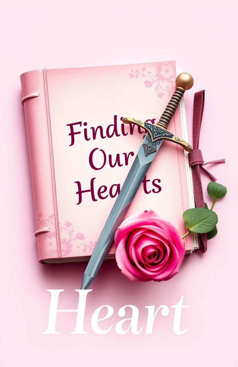 A whimsical and charming book cover design titled 'Finding Our Hearts'
